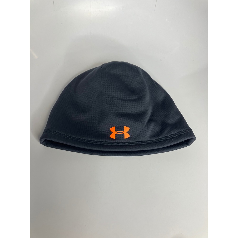 Under Armour Storm Beanie Mens OSFA Gray Orange Excellent Water Repellent Hat